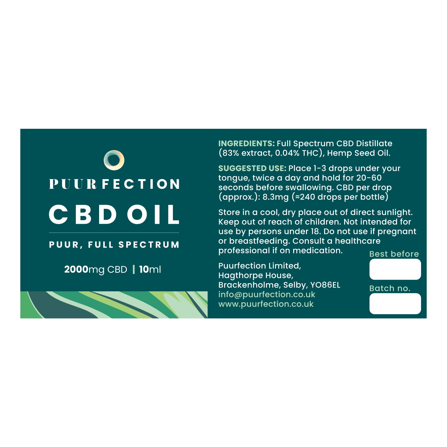 The Puur Full Spectrum CBD Distillate Oil